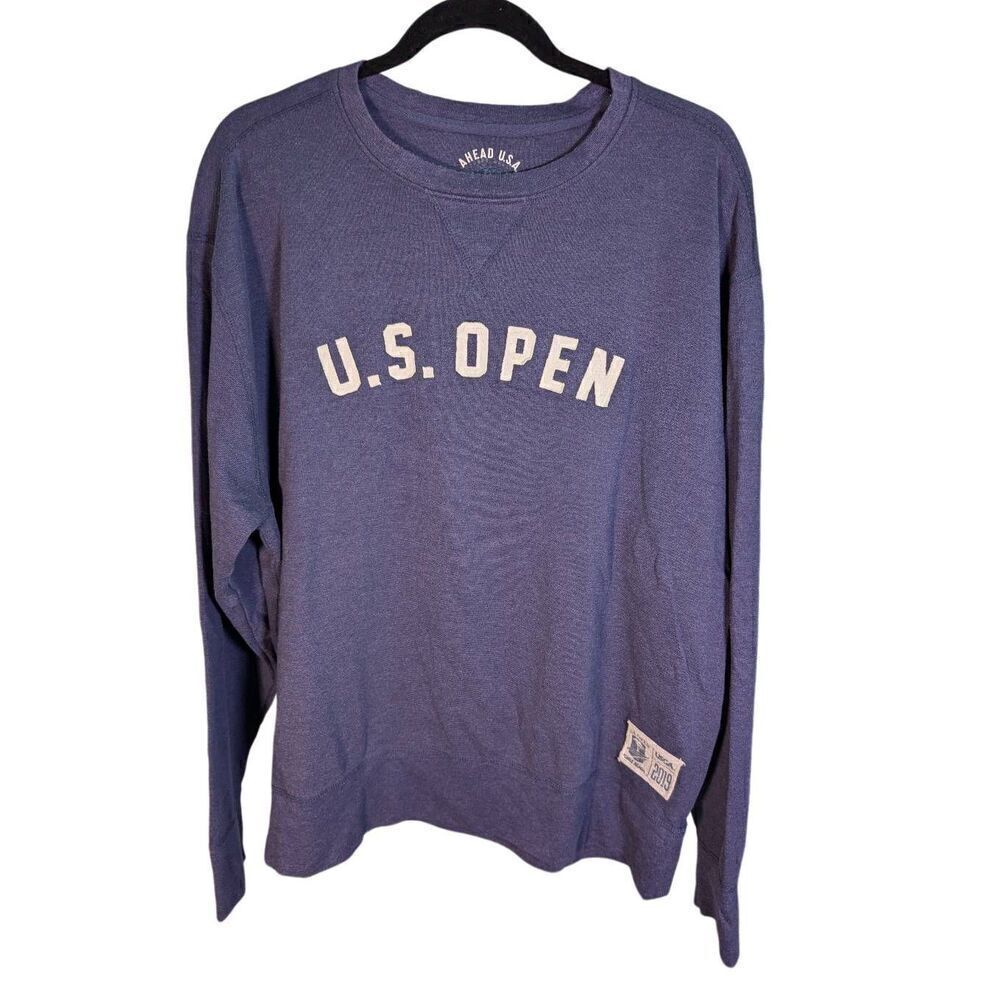 Ahead Men's 2019 U.S. Open Ahead Navy Starboard Wordmark Pullover Sweatshirt